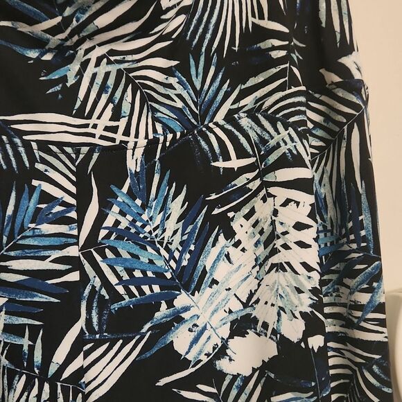 Spanx Women's Go With the Flow Wide-Leg Pants in "Blue Palm" Print Size M - Picture 6 of 11